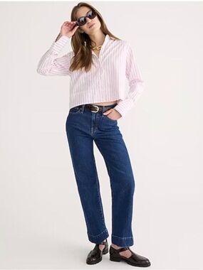J. Crew Slim Wide Leg Jeans Brick Lane Size 27